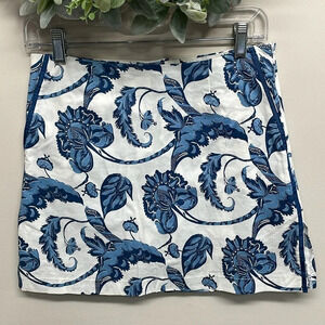 Golftini Floral Golf Skort Blue White Floral 2